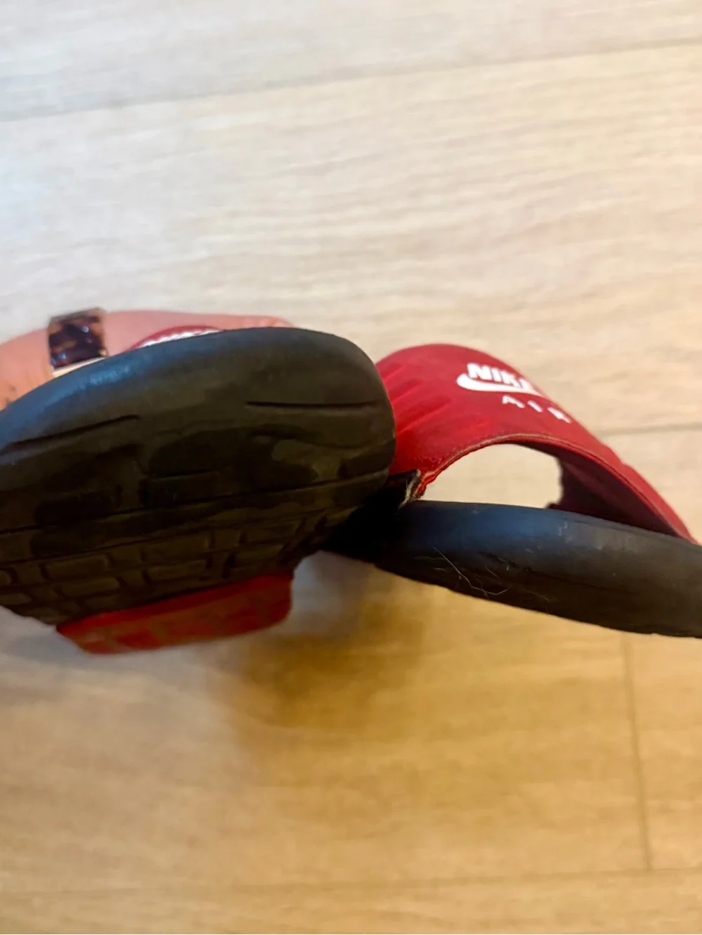 Nike red slide